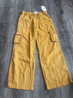 Roxy girl Mustard Yellow Wide Leg Cargo Pants
